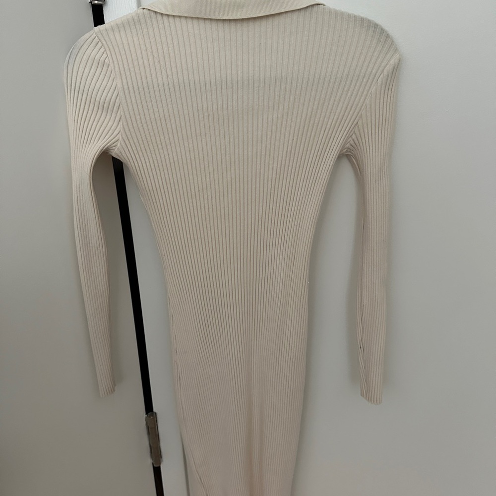 Zara cream sweater dress